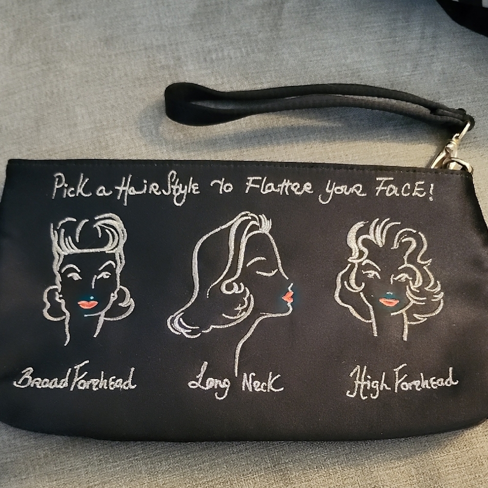 Black Women's Clutch with Retro Design